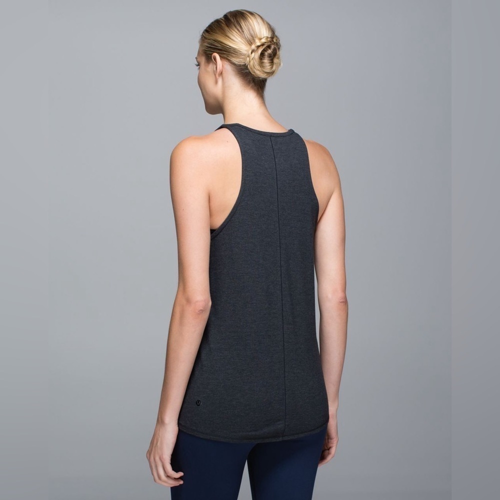 Lululemon Find Your Zen Tank Heathered Black Women Size 6?
